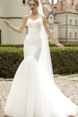 Romántico Vestido de Novia en Gasa de Hasta el suelo de Natural de Largo - Foto 5