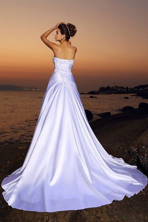 Beach Stil Ärmelloses Prächtiges Sittsames Brautkleid mit Empire Taille - Bild 2