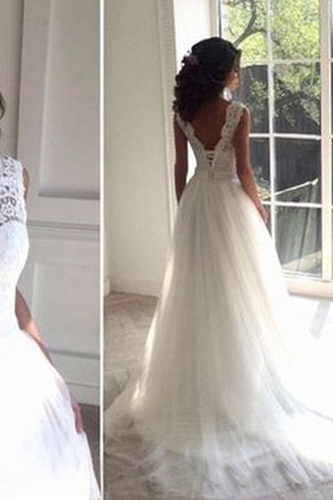 Abito da sposa incantevole moderno senza maniche a terra lusso a sala - Foto 2