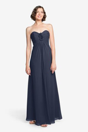 Robe demoiselle d'honneur ruché avec chiffon de bustier longueru au niveau de sol - Photo 4