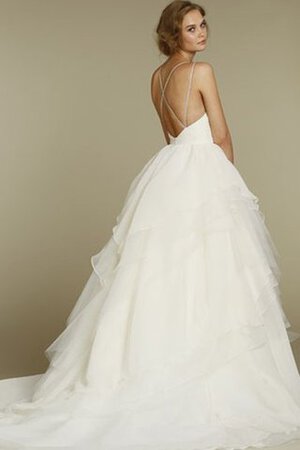 Abito da Sposa in Tulle Ball Gown Conotta Coda A Strascico Cappella moda Naturale - Foto 2