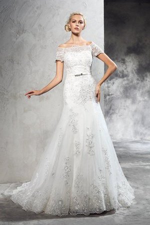 Abito da Sposa Stravagante Lunghi Moderno Tubino con Applique - Foto 1