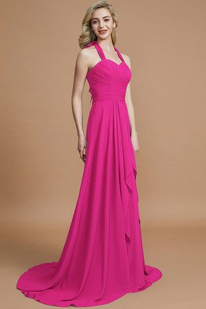 Robe demoiselle d'honneur naturel de dos nu de princesse en chiffon a-ligne - Photo 16