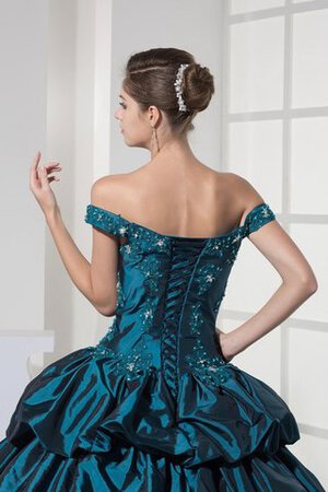 Duchesse-Linie Spaghetti Träger Pick-Ups Quinceanera Kleid mit Rücken Schnürung mit Applike - Bild 5