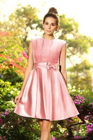 Robe demoiselle d'honneur bref avec sans manches en satin de princesse a-ligne - Photo 20