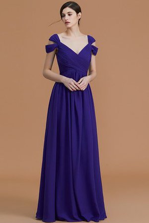 Robe demoiselle d'honneur de princesse avec chiffon ruché epaule nue ligne a - Photo 3