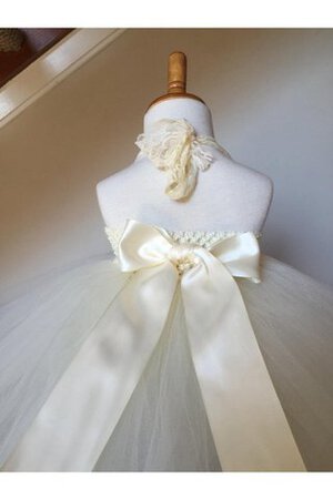 Abito da Cerimonia Bambini Ball Gown Anello Senza Maniche con Piega con Increspature A Terra - Foto 2