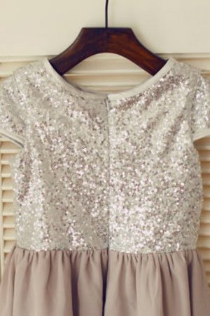 Robe de cortège enfant longue pailleté fermeutre eclair de princesse avec chiffon - Photo 3