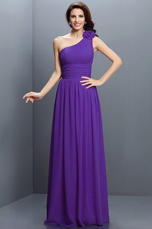 Robe demoiselle d'honneur longue en chiffon au drapée jusqu'au sol fermeutre eclair - Photo 24