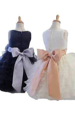 Robe de cortège enfant courte avec fleurs textile en tulle ligne a de princesse - Photo 2