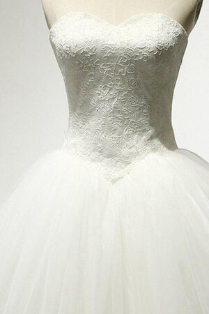 Abito da Sposa Senza Maniche in pizzo radiosa Coda A Strascico Cappella in Tulle Naturale - Foto 3