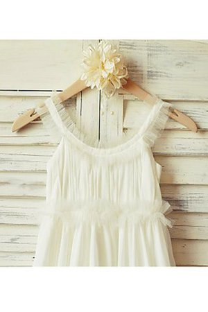 Robe de cortège enfant a-ligne avec fleurs avec chiffon de princesse de lotus - Photo 3