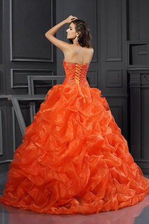 Robe de quinceanera naturel longue avec perle de mode de bal de col en cœur - Photo 2