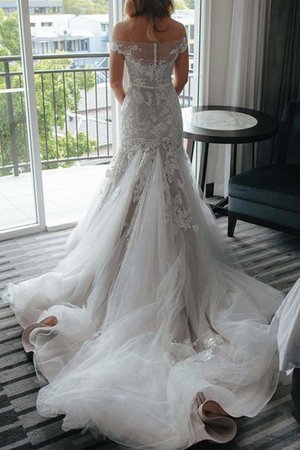 Abito da sposa all aperto squisito romantico cerniera in tulle con ricamo - Foto 2