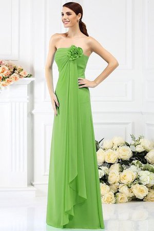 Robe demoiselle d'honneur longue avec fleurs avec chiffon de bustier ligne a - Photo 14