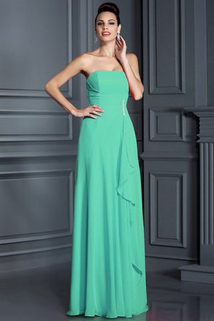 Robe demoiselle d'honneur manche nulle a-ligne en chiffon avec zip de princesse - Photo 15