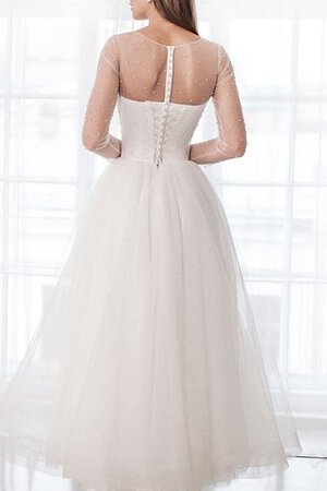 Robe de mariée en salle col u profond attrayant naturel modeste - Photo 3