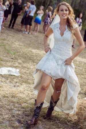 Robe de mariée broder avant-gardiste dans l'eglise modeste plissage - Photo 1