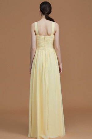 Robe demoiselle d'honneur avec zip a-ligne de princesse en chiffon manche nulle - Photo 36