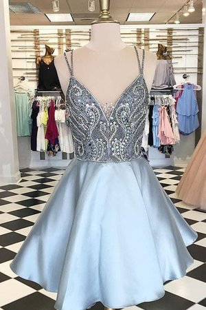 Robe fête de la rentrée brillant de princesse avec sans manches naturel bref - Photo 1