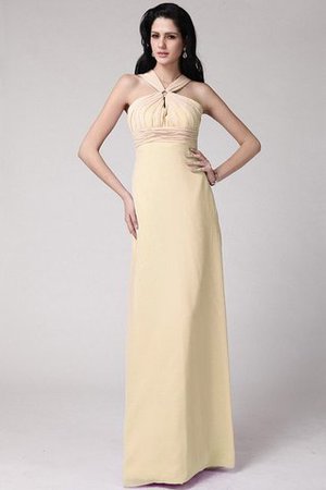 Robe demoiselle d'honneur plissage longue avec chiffon gaine elevé - Photo 6