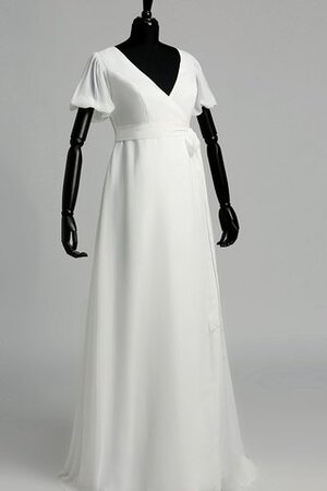 Robe de mariée robe bouffante delicat avec manche courte fermeutre eclair avec ruban - Photo 5