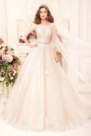 Abito da Sposa Elegante originale A-Line Lungo con Perline con Applique - Foto 1