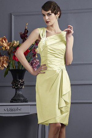 Robe demoiselle d'honneur courte appliques de fourreau textile taffetas avec zip - Photo 9