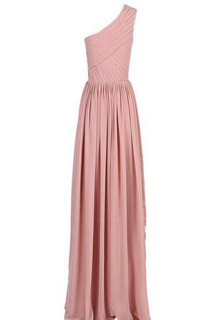 Robe demoiselle d'honneur naturel fermeutre eclair jusqu'au sol avec chiffon avec sans manches - Photo 3