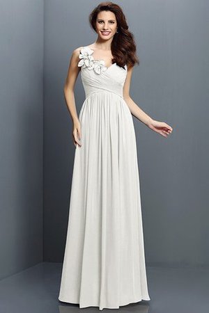 Drapiertes Reißverschluss Empire Taille A-Linie Chiffon Brautjungfernkleid - Bild 16