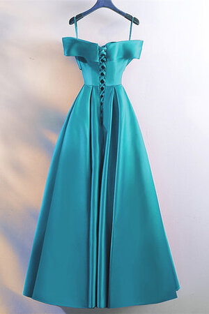 Robe de bal avec sans manches en satin magnifique bandouliere spaghetti formelle - Photo 2