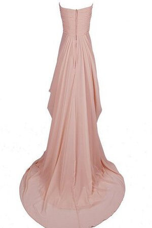 Robe demoiselle d'honneur naturel avec sans manches avec fronce avec chiffon avec zip - Photo 4