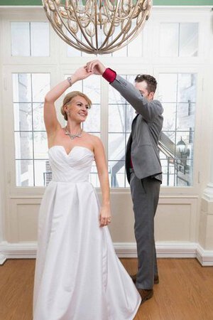 Vestido de Novia en Tul y Tafetán de Natural de Cremallera de Volantes Adorno - Foto 3