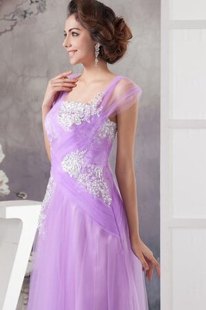 Robe de soirée long appliques bandouliere spaghetti textile en tulle - Photo 5