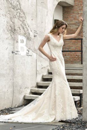 Abito da sposa seducente in pizzo v-scollo all aperto in pizzo alla moda - Foto 7