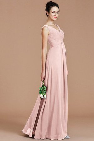 Robe demoiselle d'honneur avec chiffon ligne a avec sans manches v encolure dos nu - Photo 25