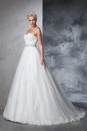 Robe de mariée distinguee intemporel longue de mode de bal avec sans manches - Photo 6