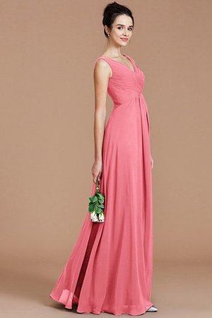 Robe demoiselle d'honneur avec chiffon ligne a avec sans manches v encolure dos nu - Photo 32