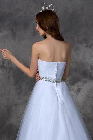 Moderno Vestido de Novia de Corte-A de Cola Barriba de Cremallera de Escote Corazón - Foto 7