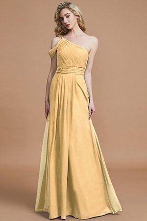 Abito da Damigella Naturale A-Line Principessa in Chiffon Monospalla - Foto 14