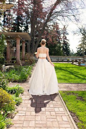 Informal&Casual Vestido de Novia de Corte-A de Alto Bajo de Plisado de Natural - Foto 5