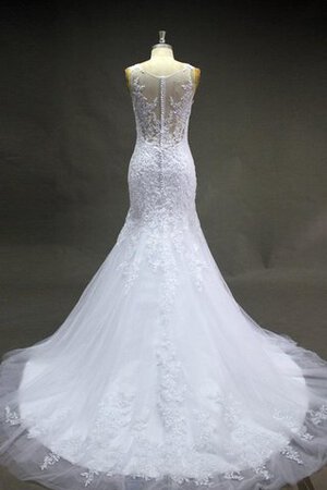 Vestido de Novia de Cremallera de Escote redondo de Cola Corte de Natural - Foto 3