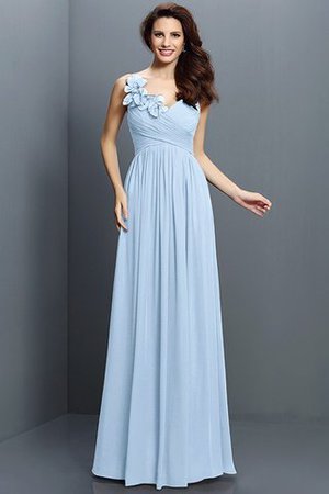 Drapiertes Reißverschluss Empire Taille A-Linie Chiffon Brautjungfernkleid - Bild 18