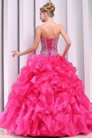 Abito Quinceanera Ball Gown Senza Maniche Naturale con Perline Moderno senza strap - Foto 6