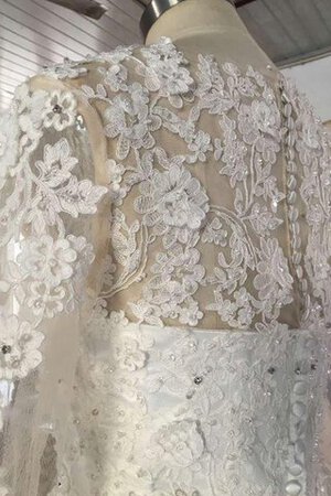 Abito da Sposa con paillette tradizionale in Tulle con Bottone con Applique Elegante - Foto 3