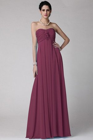 Robe demoiselle d'honneur longue de fourreau de lotus avec sans manches en chiffon - Photo 5