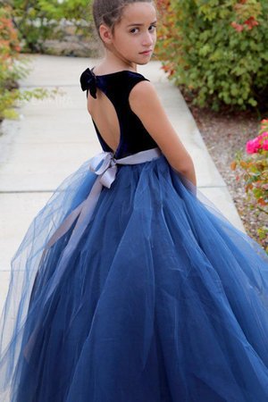 Verlockend Prinzessin Reißverschluss Blumenmädchenkleid mit Schleife aus Tüll - Bild 2
