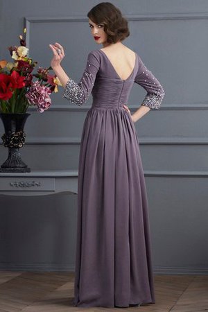 Robe mère de mariée longue de col en v avec perle de fourreau fermeutre eclair - Photo 2