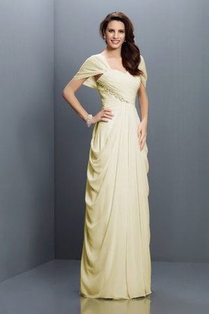 Robe demoiselle d'honneur plissage de col en cœur avec fronce a-ligne avec chiffon - Photo 8