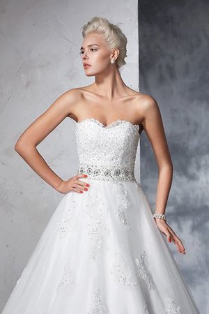 Robe de mariée distinguee intemporel longue de mode de bal avec sans manches - Photo 7